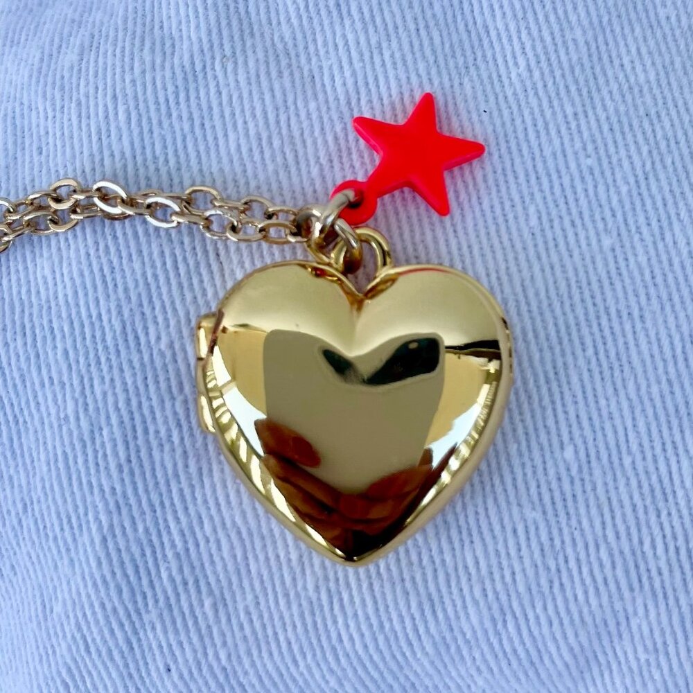 JCREW Girls Heart Locket Necklace